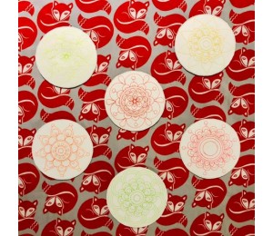 Stickserie ITH - Untersetzer Flower Circles